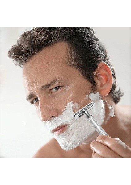 Yeni Erkek Katlanır Tıraş Makinesi Çift Kenarlı Klasik Tıraş Makinesi Erkek Tıraş Makinesi Siyah (Yurt Dışından) fırsatları