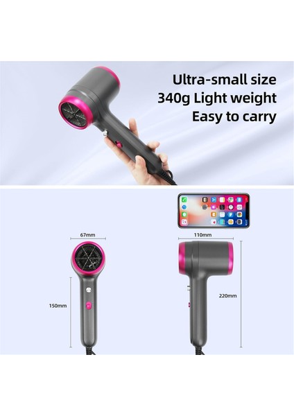 Difüzörlü Saç Kurutma Makinesi 200 Milyon Iyonik Saç Kurutma Makinesi 1800W Kadınlar Için Hızlı Kurutma 4c Kalın Kıvırcık Saçlar Ab Fişi (Yurt Dışından) indirimleri