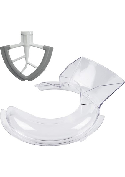 Kitchenaid 4,5 ve 5 Quart Eğimli Başlıklı Stand Mikserler Için Dökme Kalkanı ve Eğimli Başlıklı 4,5-5qt Için Esnek Kenarlı Çırpıcı (Yurt Dışından)