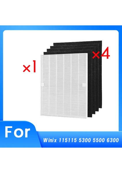 Winix Hava Temizleyici Için 1 Hepa Filtre ve 4 Aktif Karbon Ön Filtre (Yurt Dışından)