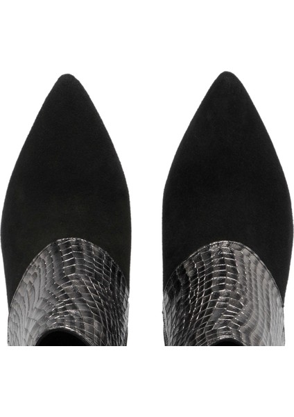 Siyah Hakiki Süet Deri Kadın Klasik Bot - K23K1BT67061-N3P