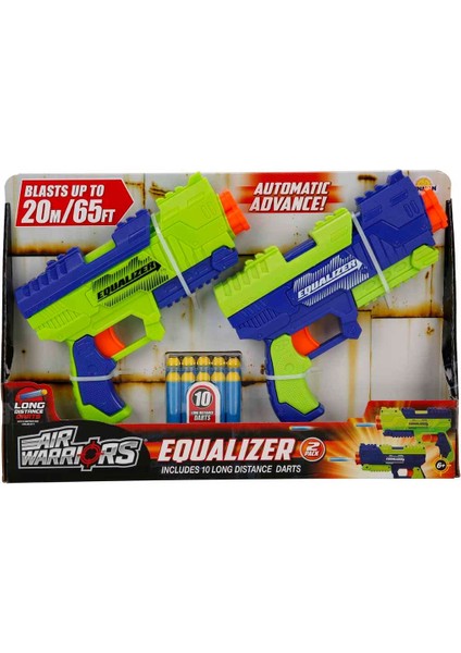 Air Warriors Equalizer 10 Mermili 2’li Sünger Dart Atan Silah 21 cm - Yeşil Silah-Lacivert Silah fiyatları