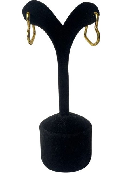 2575 6'lı Gold Renkli Kalpli Küpe 3 Boy 3 Çift Kombin Çoklu Küpe modelleri