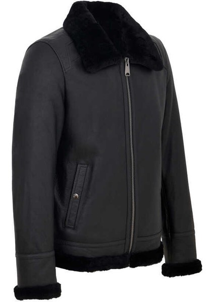 Siyah Hakiki Deri Erkek Hakiki Deri Mont - E23KKM310473-D51 indirimleri