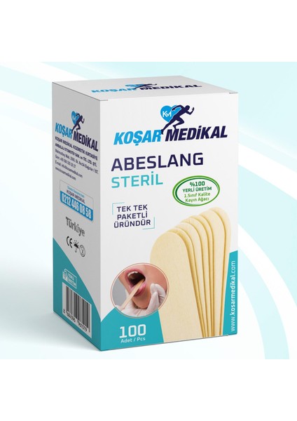 Abeslang Tek Kullanımlık Tahta Dil Basacağı 100LÜ 3 Kutu 300 Adet fiyatları
