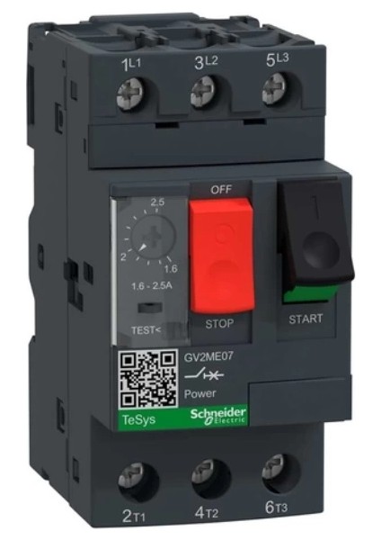 SCHNEIDER TESYS DECA GV2ME07 MOTOR KORUMA ŞALTERİ (1,6A-2,5A)