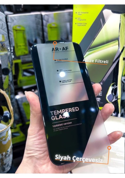 (Zero Tam) iPhone 17 Air Uyumlu Siyah Çerçevesiz Tam Kaplayan Ekranı Küçültmez Ekran Koruyucu modelleri