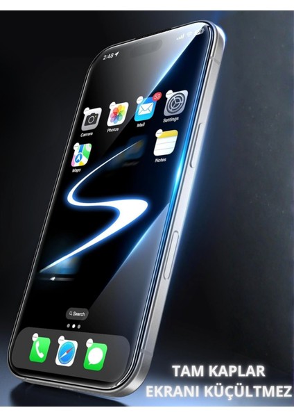 (Zero Tam) iPhone 17 Air Uyumlu Siyah Çerçevesiz Tam Kaplayan Ekranı Küçültmez Ekran Koruyucu fırsatları