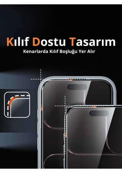 (Zero Tam) iPhone 17 Air Uyumlu Siyah Çerçevesiz Tam Kaplayan Ekranı Küçültmez Ekran Koruyucu