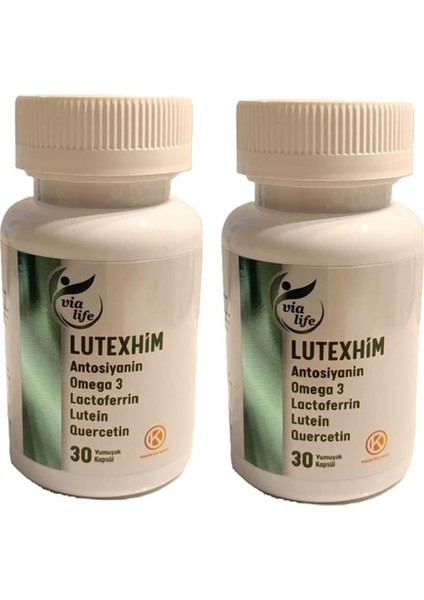 Lutexhim Lactoferrin, Antosiyanin, Omega 3, Quersetin, Lutein, Zeaksantin 30 soft jel - 2'li fiyatları