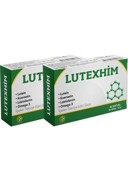 Lutexhim Lactoferrin, Antosiyanin, Omega 3, Quersetin, Lutein, Zeaksantin 30 soft jel - 2'li modelleri