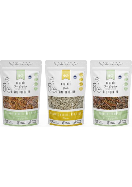 3'lü Organik Çorbalık Ve Şehriye Seti +8 Ay