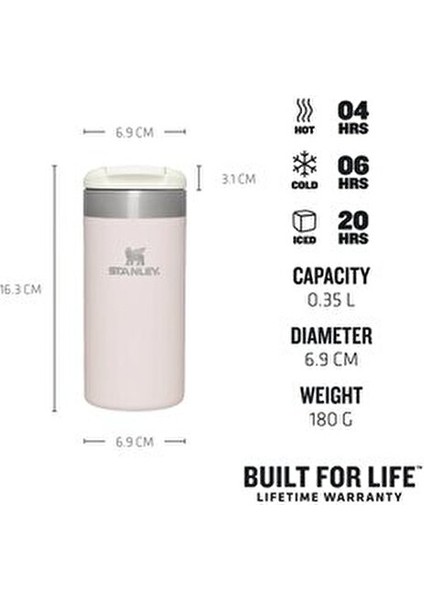 The Aerolight Transit Termos 0,35 L Sızdırmaz Kapaklı Açık Pembe Renk fırsatları