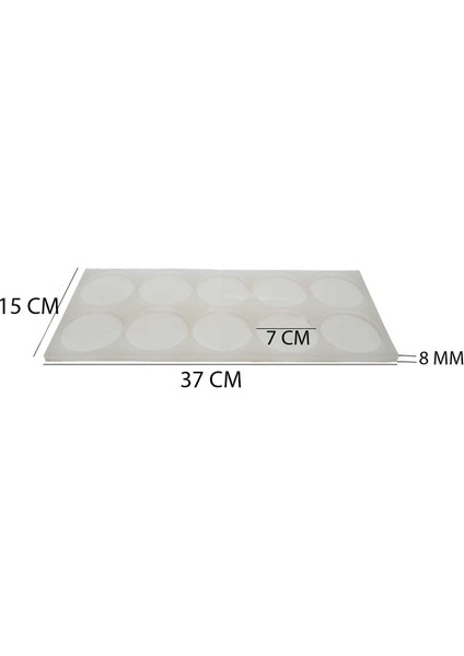Epoksi Silikon Kalıp Çoklu Magnet Kalıbı Düz Yuvarlak Seri Döküm Kalıbı 7 cm 10 Lu fiyatları