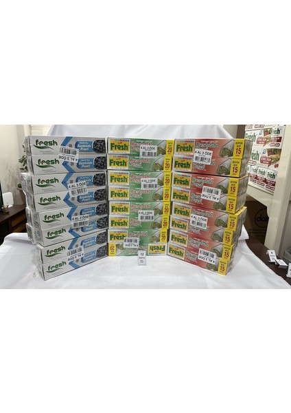 x 12 Paket Buzdolabı Poşeti Küçük (4) Orta (4) Büyük (4) Boy (4 Al 3 Öde)