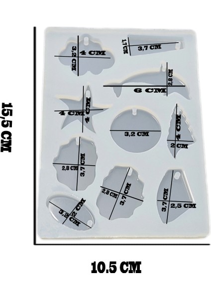 Epoksi Silikon Kalıp Onlu Kalıp Balık ve Yıldızlı 15X10.5 cm E294 fiyatları