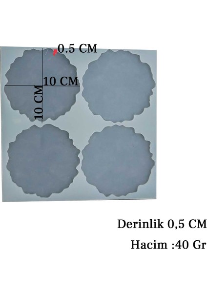 Epoksi Bardak Altlığı 10 cm Geode 4 Lü fiyatları