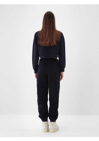 Kadın Lacivert Polar Sweat Pantolon