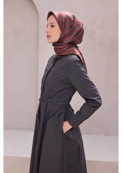 Geometrik Desen Ipek Twill Eşarp 4214D01 04 fiyatları