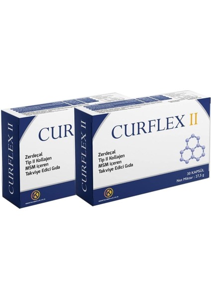 Curflex Iı Tip 2 Kolajen, Zerdeçal 30 Kapsül- 2'li