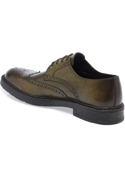 Yeşil Hakiki Deri Erkek Klasik Ayakkabı - E23S1AY56536-G81