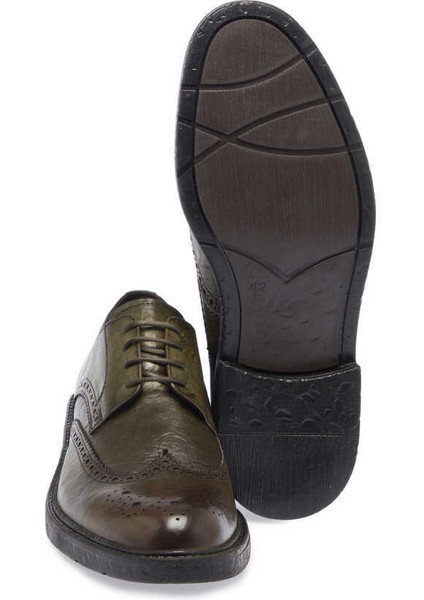 Yeşil Hakiki Deri Erkek Klasik Ayakkabı - E23S1AY56536-G81