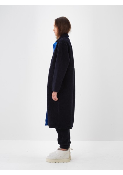 Kadın Lacivert Oversize Polar Sweatmont