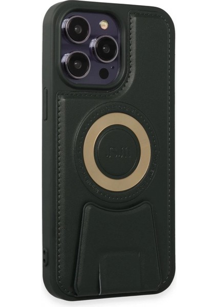 iPhone 14 Pro Kılıf Merkür Magneticsafe Standlı Kapak - Koyu Yeşil fiyatları