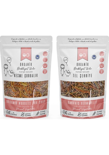 2'li Organik Bakliyat Unlu Çorbalık Seti +8 Ay