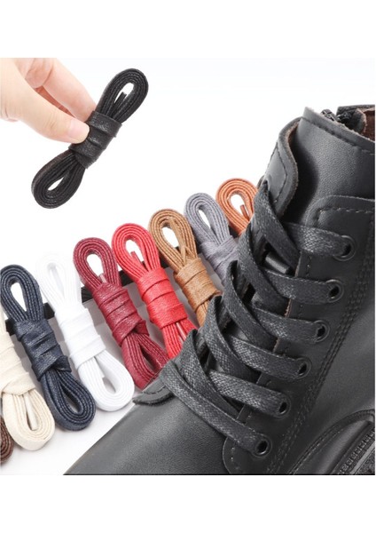 120 cm Yassı Mumlu Ayakkabı Bağcığı, Casual, Bot, Klasik ve Spor Ayakkabılar İçin Bağcık, 1 Çift