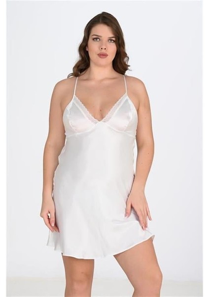 Arias Closet 2'li Beyaz-Pembe Sabahlık Takımı Bigsize 6210 fiyatları