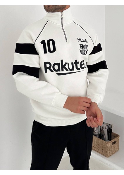 Oversıze Kaliteli Şardonlu Sweatshırt - Messı 10 Barcelona Sweat Kapüşonlu fiyatları