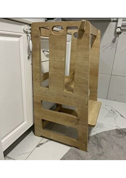 Çocuk Öğrenme Kulesi Ergonomik Tasarım ile 1-6 Yaş Arası Çocuklar için 70 kg Taşıma Kapasitesi fırsatları