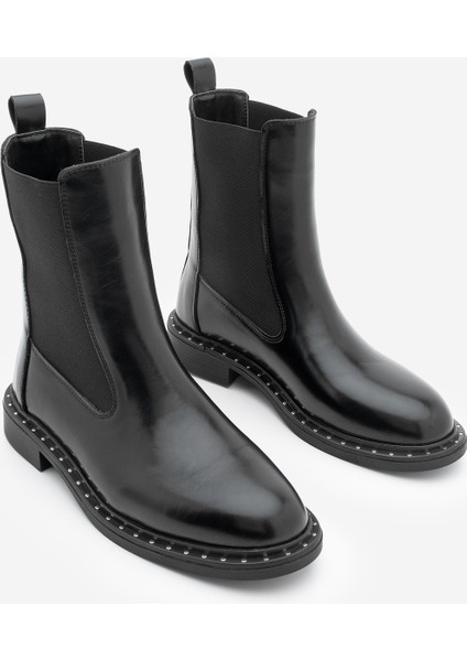 Kadın Troklu Çift Lastikli Günlük Bot Yuvin Siyah indirimleri