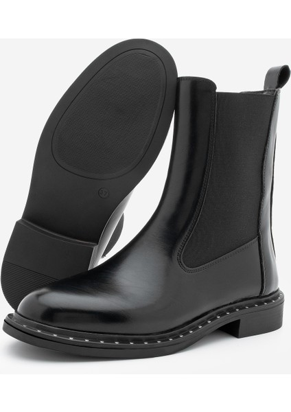 Kadın Troklu Çift Lastikli Günlük Bot Yuvin Siyah