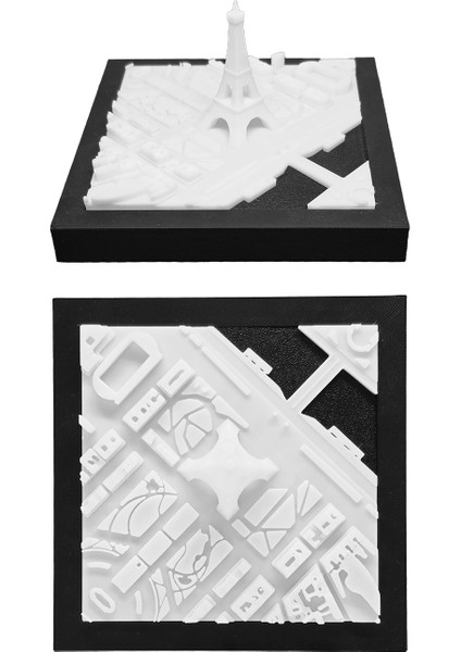 Fransa Paris Eiffel Tower Eyfel Kulesi Minyatür Duvar ve Masa Dekorasyonu Üç Boyutlu Mini Tablo