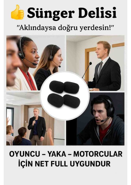 3 Adet Mikrofon Süngeri Seti Ruzgar ve Gurultu Onleyici Motosiklet Intercom Oyuncu Yaka Youtuber Uyumlu fiyatları
