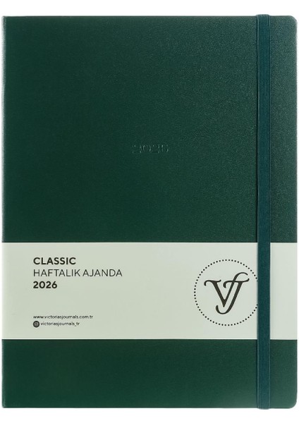 Classic 2026 Haftalık Ajanda A4 (19x25cm) Sert Kapak Ivory 100 gr.