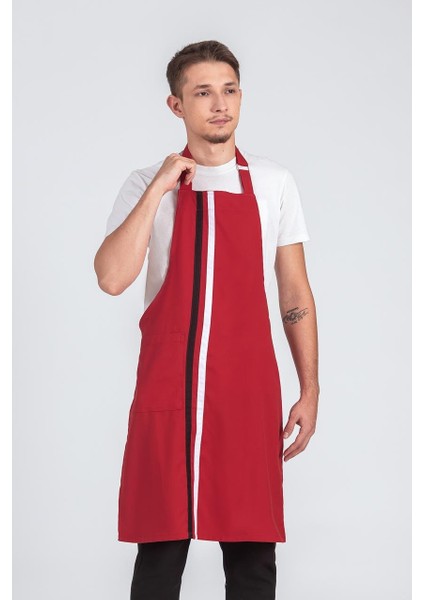 Erkek Boyundan Asmalı Çizgili Barista Şef Mutfak Önlüğü fiyatları