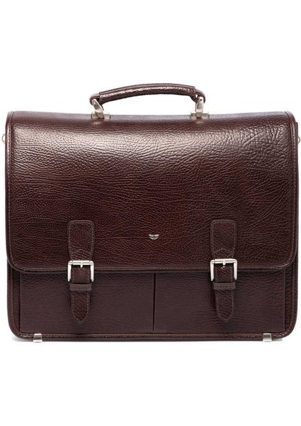 Kahve Hakiki Deri Erkek Evrak Çantası - S1EV00022775-P3Y
