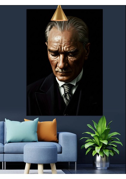 Mustafa Kemal Atatürk Dekoratif Kanvas - Mdf Ahşap Tablo fırsatları