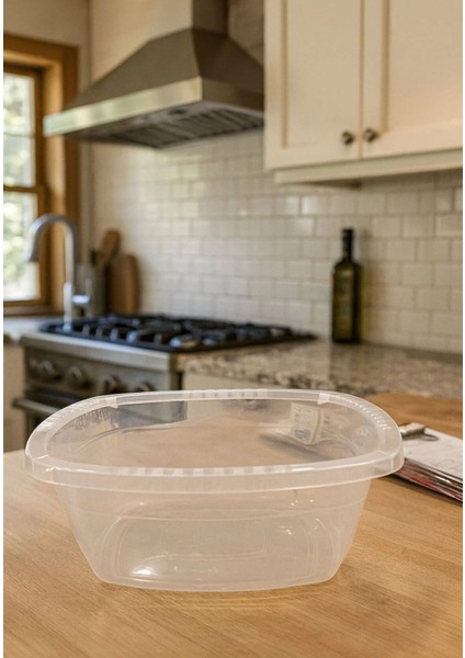 Şeffaf Plastik Badya Kare Çok Amaçlı Leğen 5lt