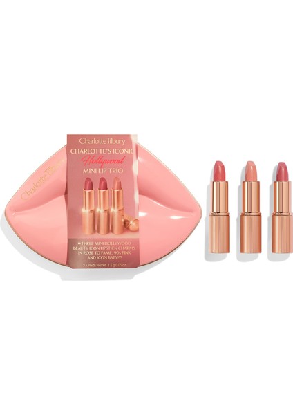 Hollywood Iconic Mini Lip Trio - Makyaj Seti 3 x 1,5 G