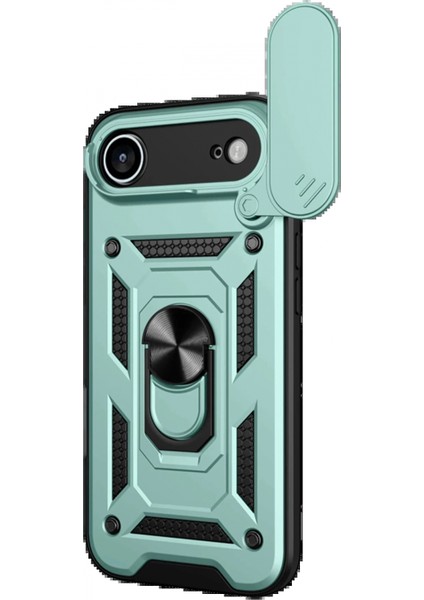 Apple iPhone 17 Air Pars Lens Yüzüklü Silikon - Yeşil fiyatları