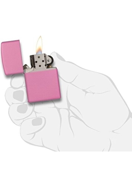 Regular Pembe Mat Çakmak Kadınlar İçin Şık Tasarım Benzinli Yakıt 7 Yıl Garanti indirimleri