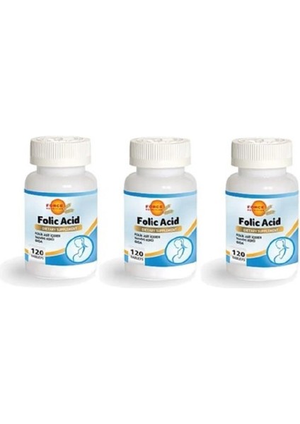 Folic Asid 400 Mcg 120 Tablet - 3 Adet
