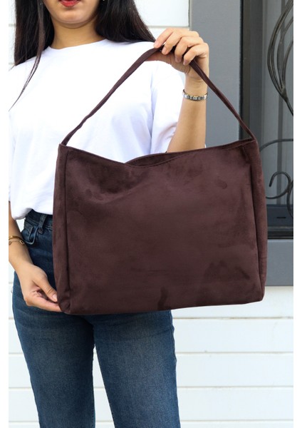 Hathor Kadın Shopper Tek Saplı Süet Omuz Çantası modelleri