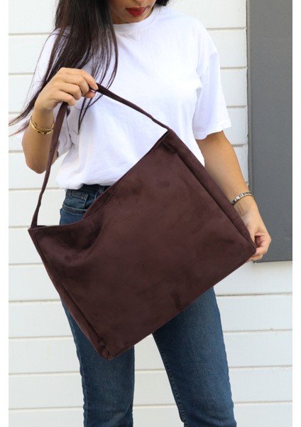 Hathor Kadın Shopper Tek Saplı Süet Omuz Çantası