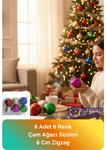 Yılbaşı Çam Ağacı Süsleri Toplar 6 cm 6'lı Set Yeni Yıl Süslemesi Noel Hediyesi Lüks Toplar fiyatları