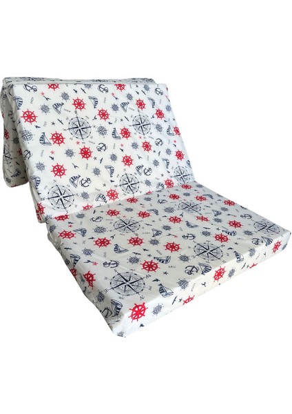 Katlanır Yer Yatağı ve Tek Kişilik Sünger Katlanır Minder Yatak 90X190X10 Cm-Marin